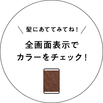 全画面表示で、カラーをチェック！